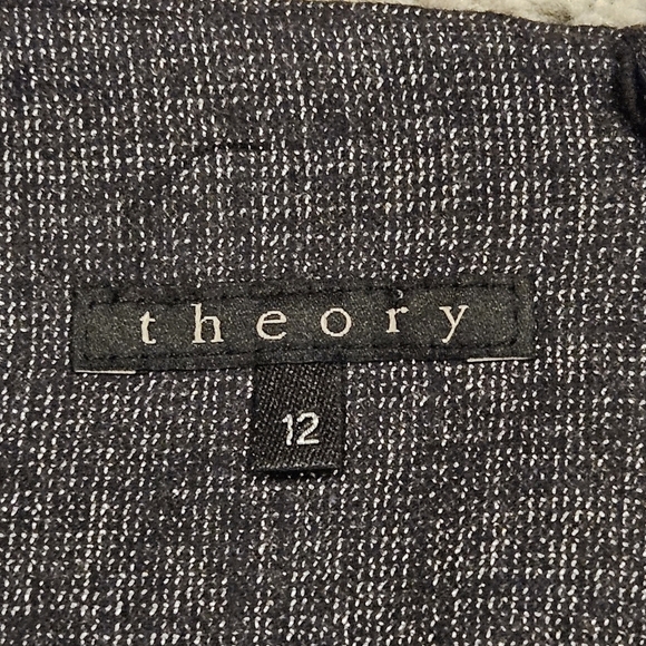 Theory SZ 12 Gray Wool Blend Pleated Schoolgirl Mini Skirt With Pockets Back Zip - Picture 3 of 9